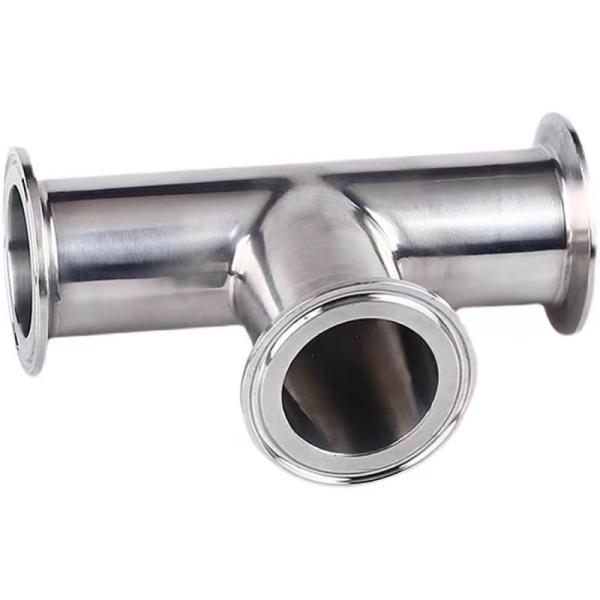 Acier inoxydable 316 304 Polissage Sanitaire Ss304 Tri-Clamped à trois voies Tee égal pour le lait alimentaire