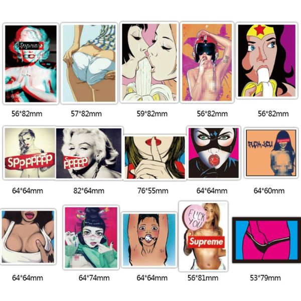Sexy Women Devil Horror Graffiti Kiss Cut Stickers Printing 4cm-8cm