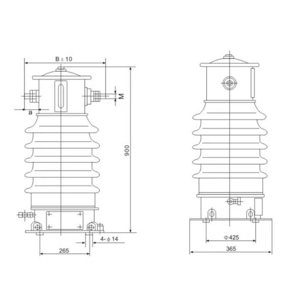 AC Power Systems CT PT Transformer Oil Insulated Outdoor CT 35kV