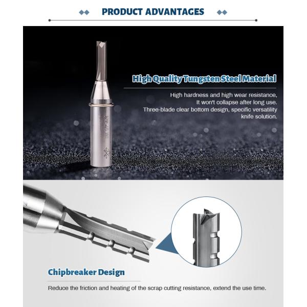 TCT бита обжатия краев карбида 3 прямо сдержал 6mm для сверля утески
