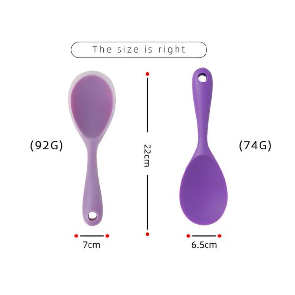 Family Silicone Rice Spoon With Non Stick Rice Shovel Spoon Two Piece Set