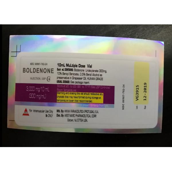 Hologram Laser Effect Testos E 250 Injection Steroide 10ml Vial Labels