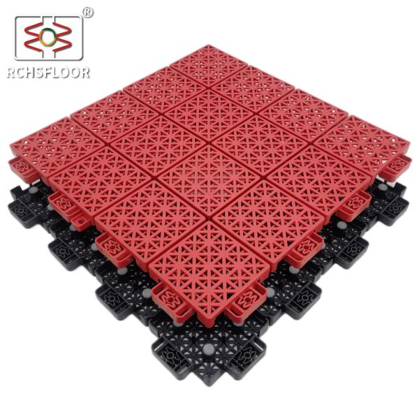 410g Outdoor PVC Interlocking Floor Tiles 1,81cm espessura Tiles do pátio traseiro