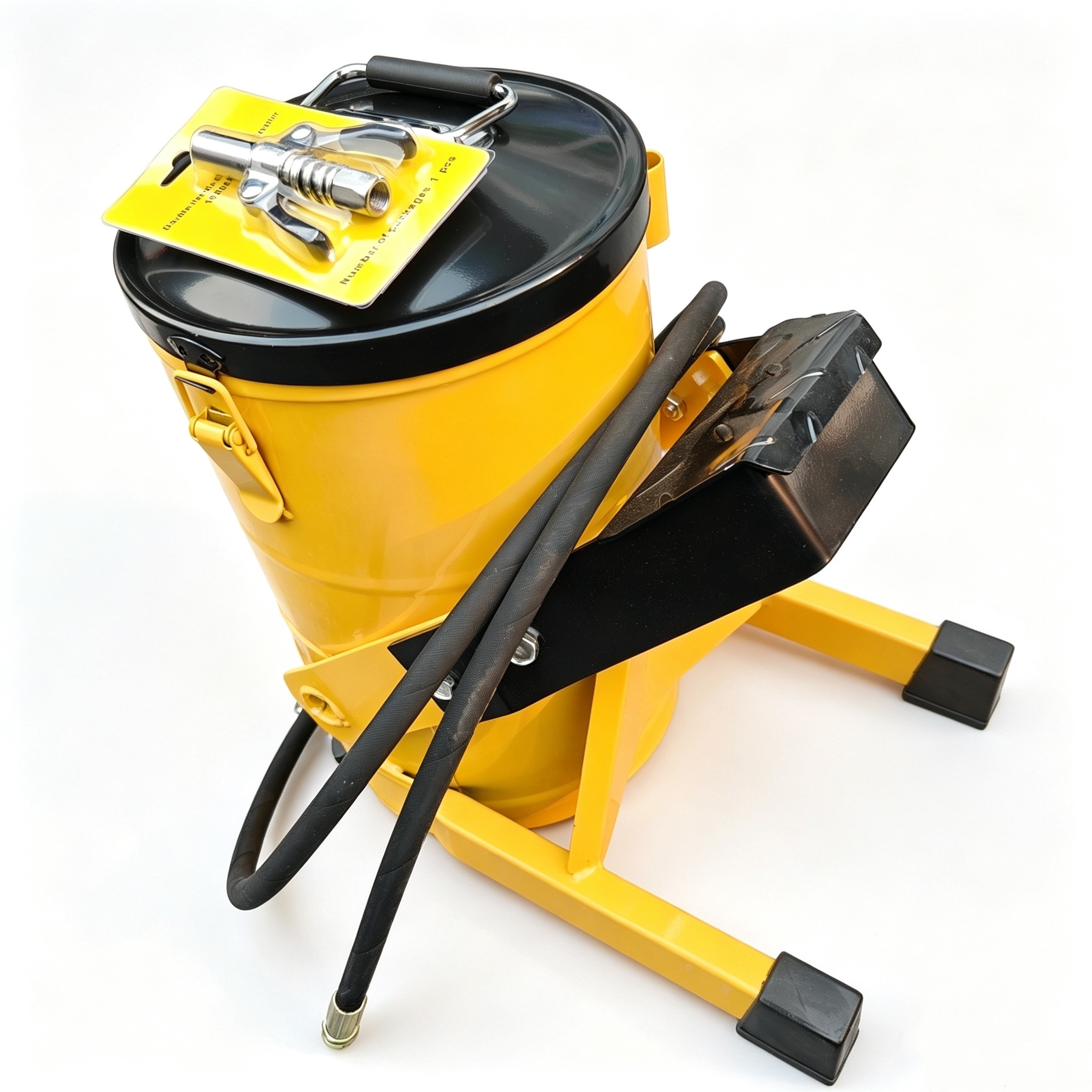 6L Foot Operated Grease Bucket, High Pressure Pedal Grease Pump for Excavator Machinery Lubrication