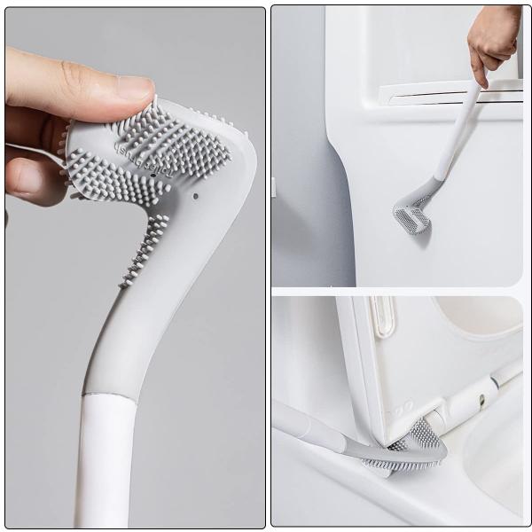 Белизна с длинными рукоятками силикона щетки туалета гольфа нити PP