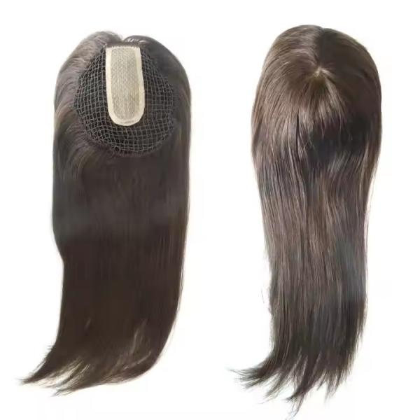 Hot Sale RAW Virgin Hair Topper Human Fish Net Women Topper Human Hair Toupee raw hair topper forwomen