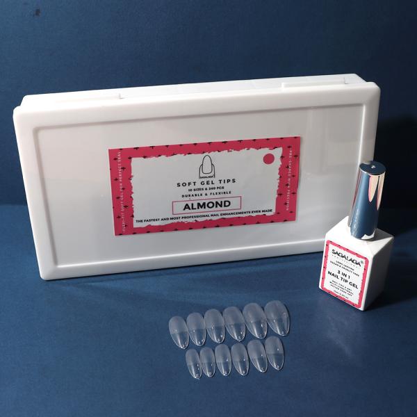 DIY Nail Art Custom 100/500Pcs Nails Press on False Clear Straight Nail Tip Curved Long Ballet False Nail Packaging Boxes