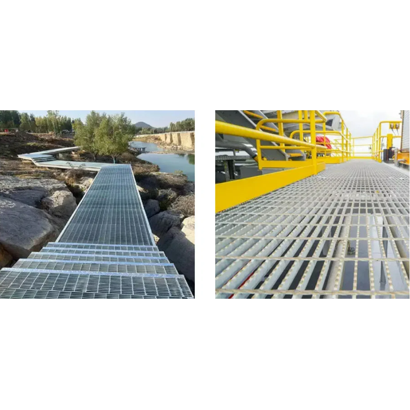 Heavy Duty OEM Factory Supply Non-Slip Galvanized Steel Grating for Stair Treads and Industrial Platforms