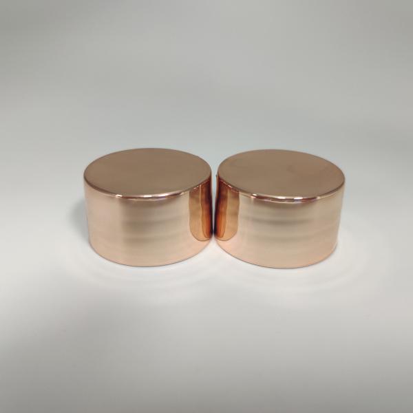 Electroplate Treatment 28mm Plastic Screw Cap For Fine Cosmetic Bottle