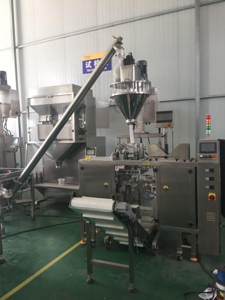 Oatmeal Pouch Packing Machine For Stand Up Bag , Dry Powder Filling Equipment With Zipper