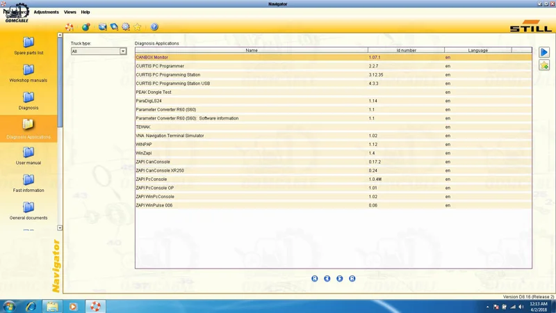 OEM Forklift Diagnostic Tool Still STEDS CANBOX 2 Scanner with Software and Multi-Language Support