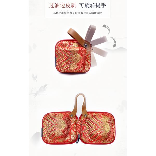 EVA Travel Tea Set Double Wall Glass Pot porcelain tea cup set portable case for outdoor and picnics