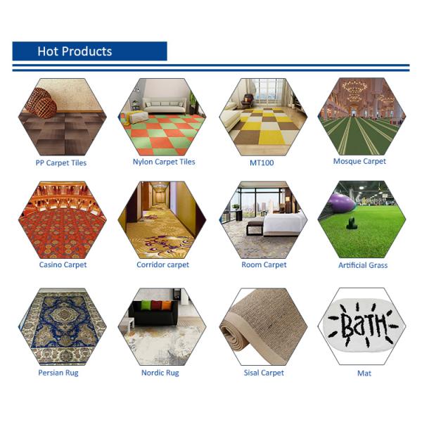 Jacquard Patterned Nylon Carpet Runners for Hallways in Multi-Level Loop Pile