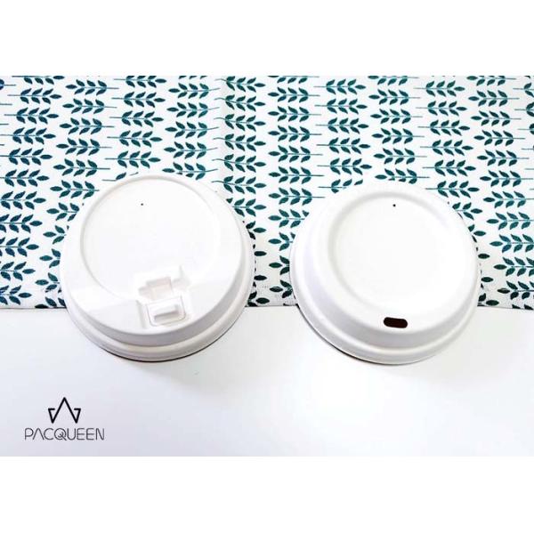 Disposable Bagasse Lids Future Friendly Lids For Cold  / Hot Drinks