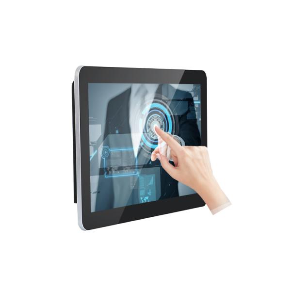 Monitor táctil industrial integrado con pantalla LCD de 27 pulgadas IP65, resistente al agua, 350 - 1000 nits, alto brillo