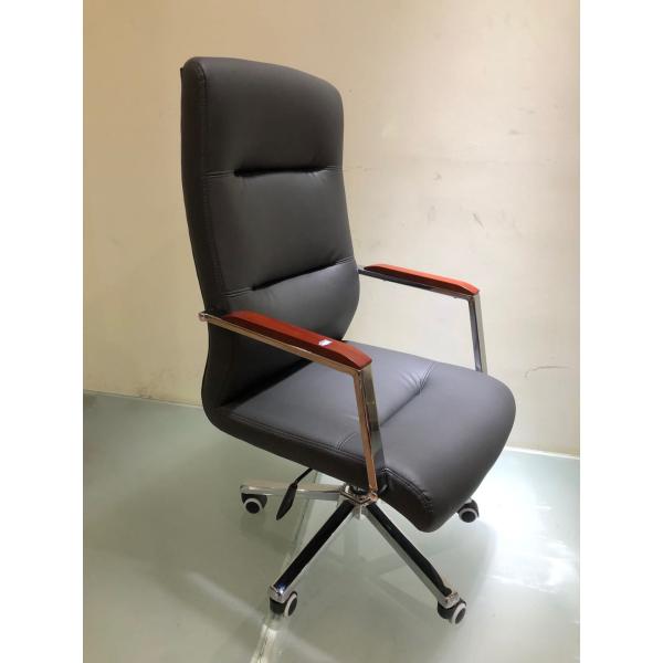 High Back Reclining Electroplated PU Office Staff Chairs