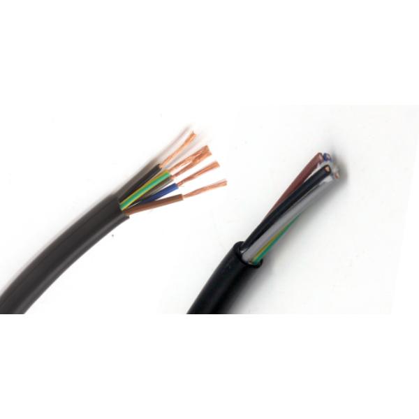 Flexible H05VV-F Wire , 60227 IEC 53 RVV 3 Core Electrical Cable CE Approved