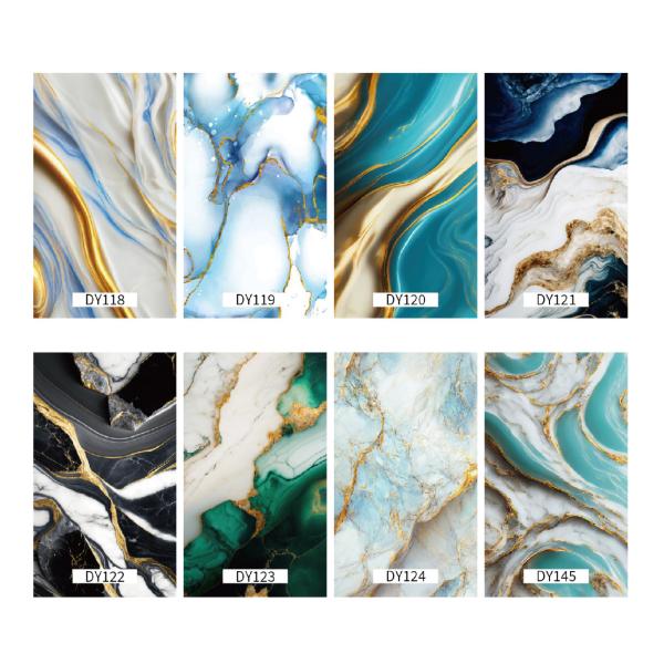 Thickness 3mm PVC Wall Panel / PVC Marble UV Sheet Processing Service Moulding 1220x2440mm