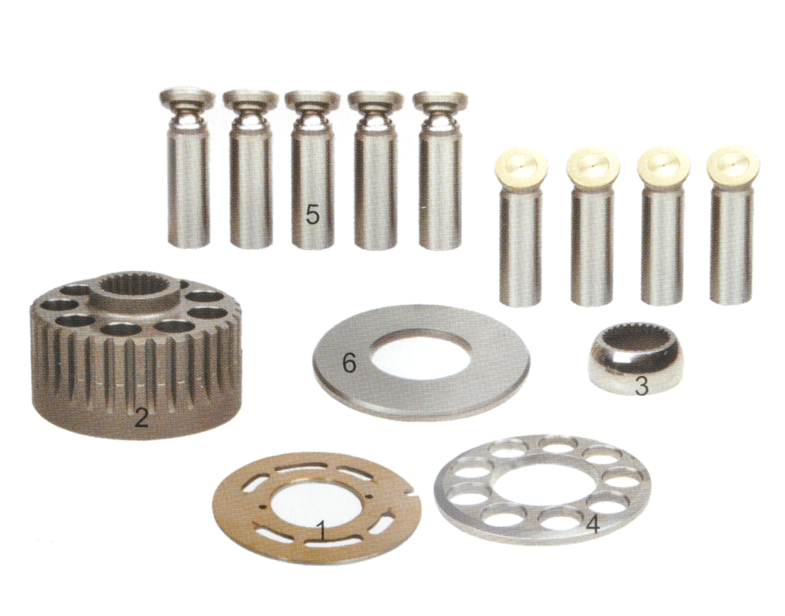 KCQZ Excavator Hydraulic Spare Parts , Excavator Repair Kits PSV2-55 SH100-1 SH120-1