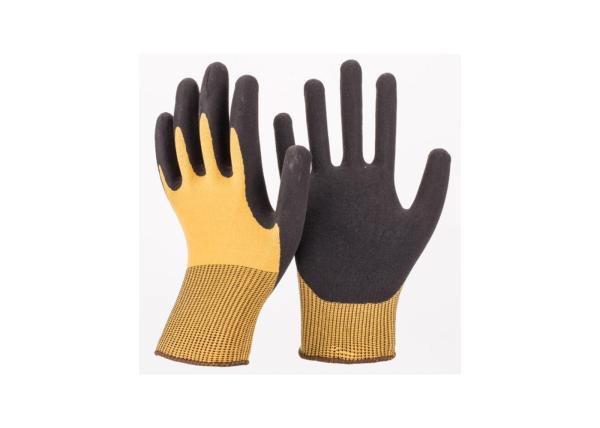 Nylon Seamless Liner Nitrile Coated Work Gloves , Safety Work Gloves