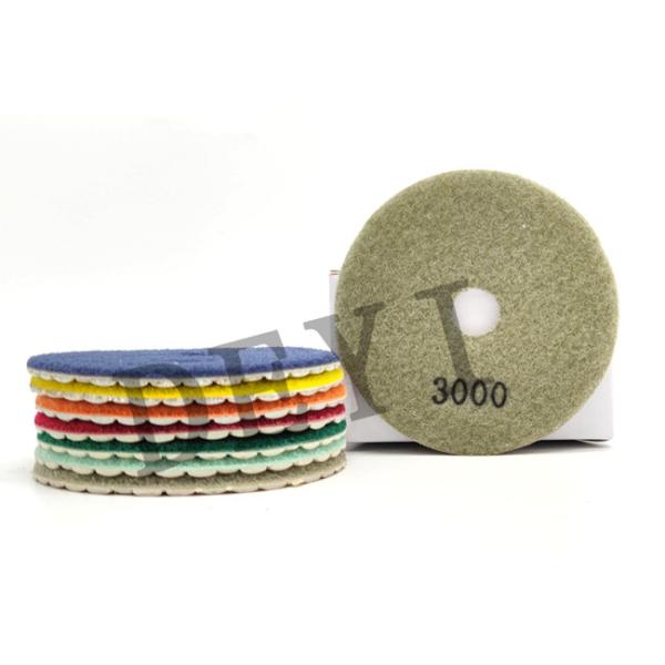 Etapa 7 Diamond Polishing Pad seca do granito de mármore flexível 4304 100mm
