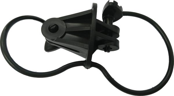 OEM Pinlock Electric Fence Insulators For Polywire Black Color With Weight 24g