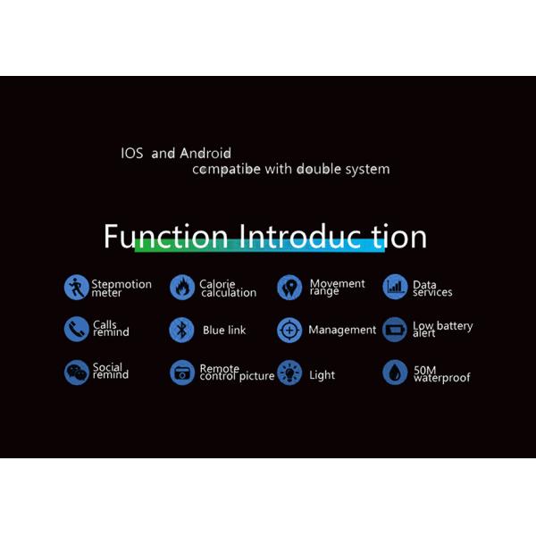 Bluetooth Waterproof Plastic Sports Watch Intelligent Movement With Plastic Strap