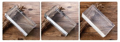 Exterior Decorative Glass Bricks Walls External Transparent Lustrous Fused