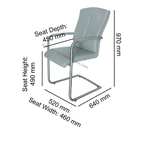 Стул отдыха стула гостиной стула полиуретана обитый ПУ нержавеющий обедая