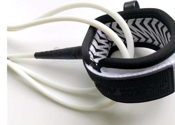 6 Foot White Surfboard Leash Lead Foot Rope For Long Paddle Board