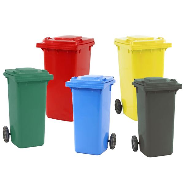 Bin Hand Push Dustbin Recycle Outdoor Garbage Bin Trash Bin Garbage Cans with Pedal Lid