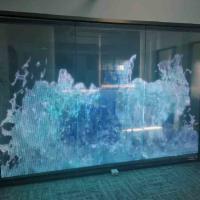 Ecrã transparente LED de alto brilho para janela de vidro P6.25 P8 P10 Display de filme LED interior