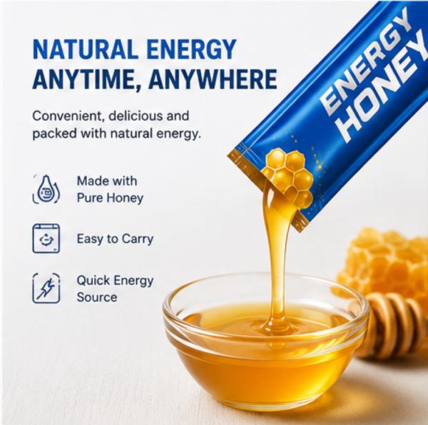 OEM New Men Energy Booster Honey with Ginseng Maca as Vital Supplements