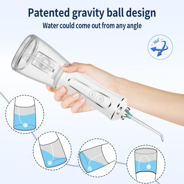 ABS PC Water Jet Teeth Cleaner Electric Dental Water Pick With 2500 Mah Battery