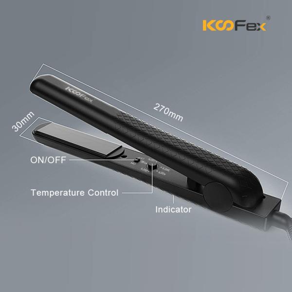 Tourmaline Coated Flat Iron Hair Straightener 2 In 1 Adjustable Temp Practical