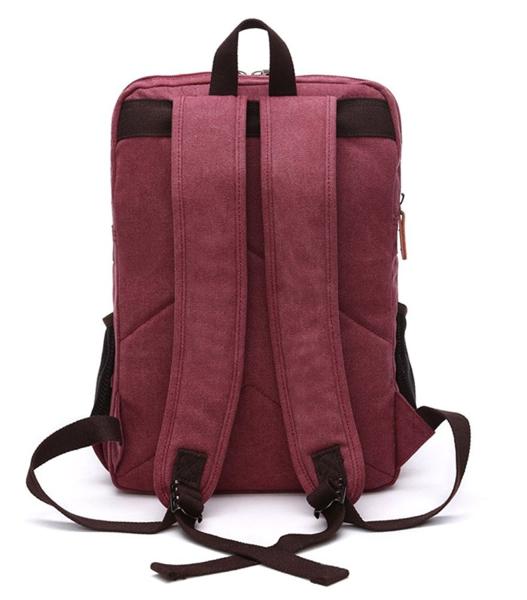 Reusable 13 Inch Polyester Laptop Bag / Red Canvas Laptop Backpack Lightweight