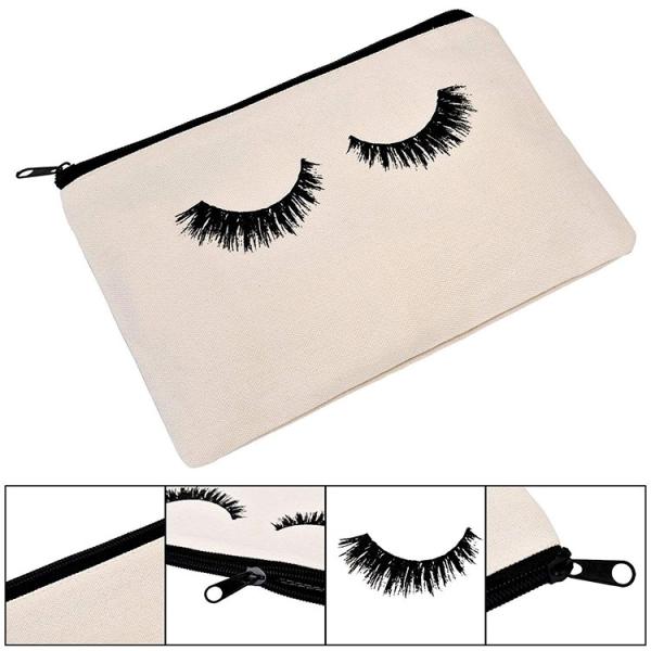 Customized fashion zipper cartoon cotton cosmetic make up bag  Canvas Bag