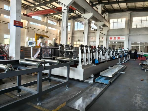 2.0-3.5mm Galvanized Steel 100-500mm Width Adjustable CZ Purlin Roll Forming Machine With Auto Stacker For  Building Structure