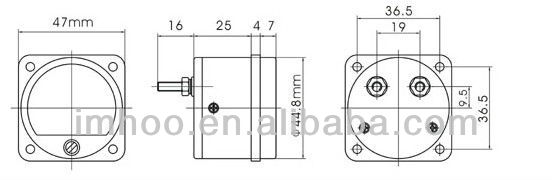 Round Analog Ac Ammeter & Voltmeter S0-45 Analog Panel Voltmeter