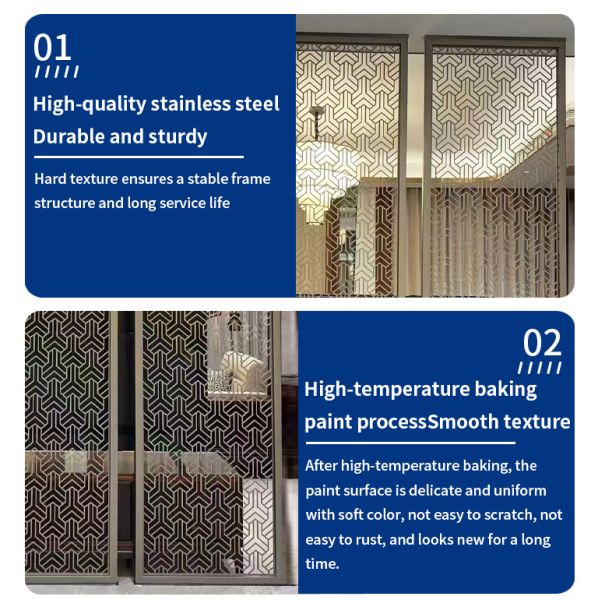 High Precision Stainless Steel Room Divider With PVD Coating Surface Finished