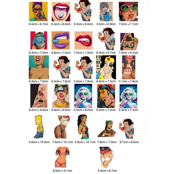 Sexy Women Devil Horror Graffiti Kiss Cut Stickers Printing 4cm-8cm