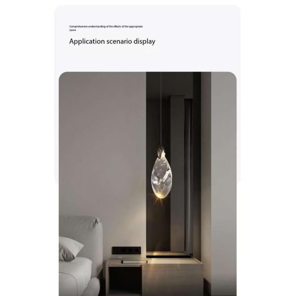 Light Luxury Modern Bedroom Bedside Lamp Living Room Creative High Grade Sense Crystal Pendant Light Simple Restaurant Bar Small Chandelier