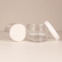 Vente en gros de produits de soins de la peau, débardeur de corps vide, contenant en PET, récipient transparent, rond, en plastique