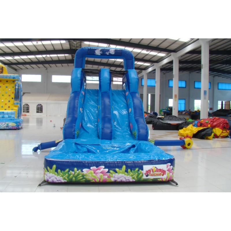 Inflatable Floating Water Slide Large Slide with Pool Inflatable Water Games