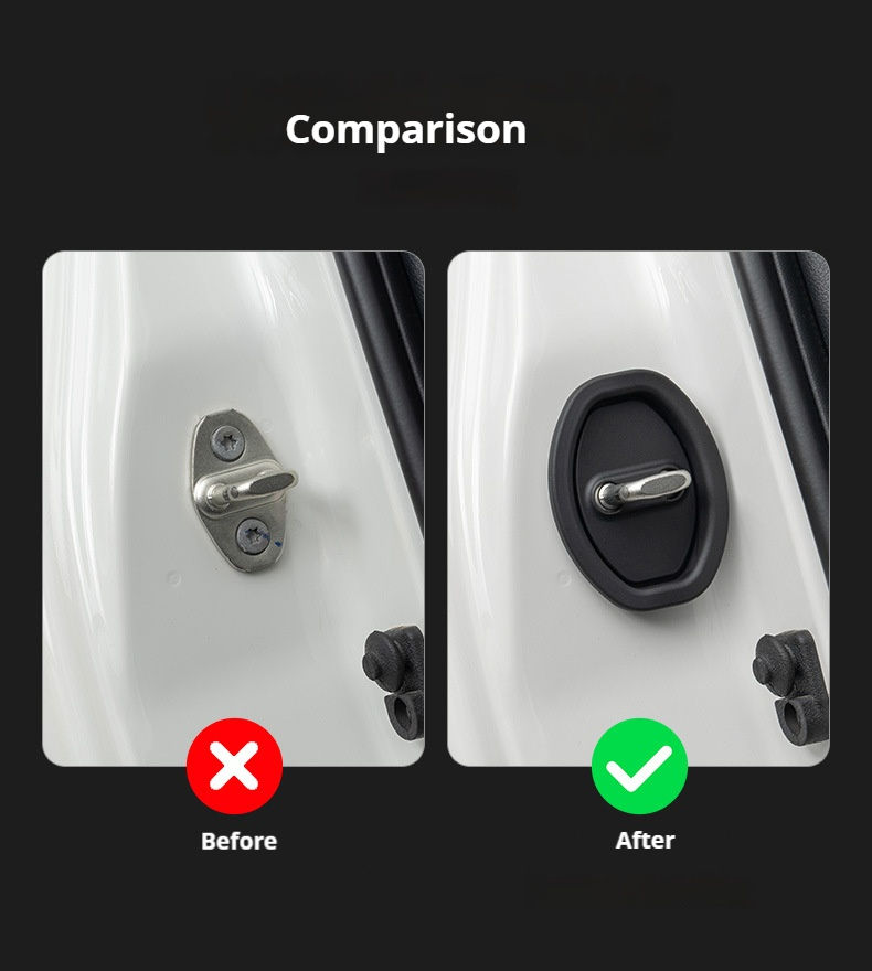 Car Door Lock Buckle protection Pad, Door Shock Absorber Buffer Pad, Door Lock protection Cover