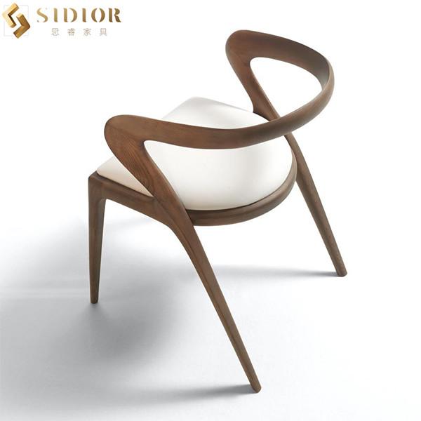 Multi Color Modern Solid Wood Dining Chairs Low Back 75cm Height