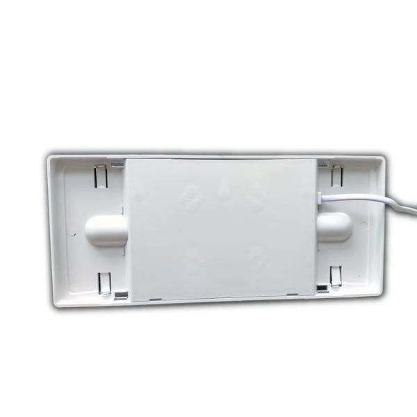 6W LED Surface Mounted Exit Sign with Two Square Heads and Lithium 3.7V 1800mAh Battery