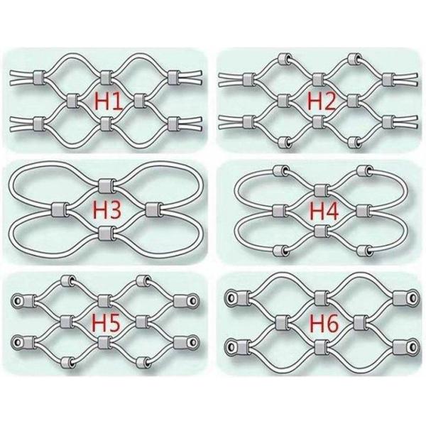 316 Stainless Steel Cable Mesh Netting 1mm-3mm Wire Diameter