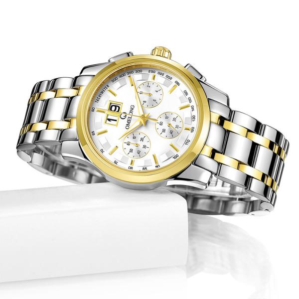 5ATM Waterproof Quartz Wrist Watch SS Buckle BSCI For 24 Hours Display