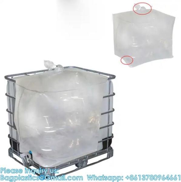Transparent Aseptic IBC Tank Plastic Liner Bag For Liquid Packaging Plastic Liquid Ton Bag In IBC 1000L